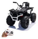 Mini Quadriciclo Elétrico Moto Infantil Bateria 12V Luz Som Controle Bivolt Brinqway BW-209 Cor Branco