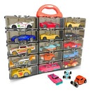 Kit 15 Carrinhos De Ferro Porta Maleta Compatível Com Hotwheels Atacarejo Kids