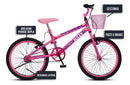 Bicicleta Infantil Colli Bike Jully - Rosa Neon - Aro 20 Com Cestinha Rosa
