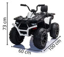 Mini Quadriciclo Elétrico Moto Infantil Bateria 12V Luz Som Controle Bivolt Brinqway BW-209 Cor Branco