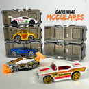 Kit 15 Carrinhos De Ferro Porta Maleta Compatível Com Hotwheels Atacarejo Kids