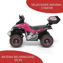 Mini Quadriciclo Moto Elétrica Criança Infantil Bateria 6V Luz Som Bivolt Rosa Importway Bw-129 Rs
