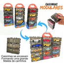 Kit 15 Carrinhos De Ferro Porta Maleta Compatível Com Hotwheels Atacarejo Kids