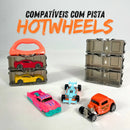 Kit 15 Carrinhos De Ferro Porta Maleta Compatível Com Hotwheels Atacarejo Kids