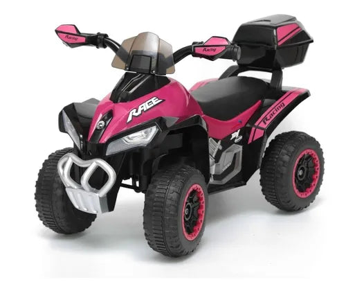 Mini Quadriciclo Moto Elétrica Criança Infantil Bateria 6V Luz Som Bivolt Rosa Importway Bw-129 Rs
