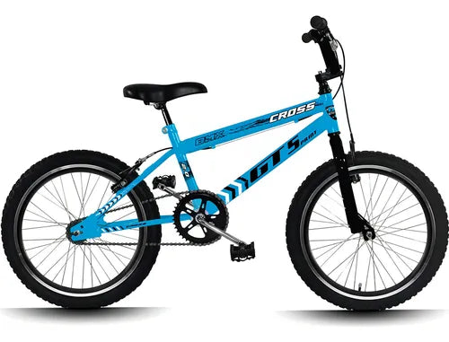 Bicicleta Aro 20 BMX aero cross infantil GT Sprint Cross R20 Freio V-Brake Azul e Preto
