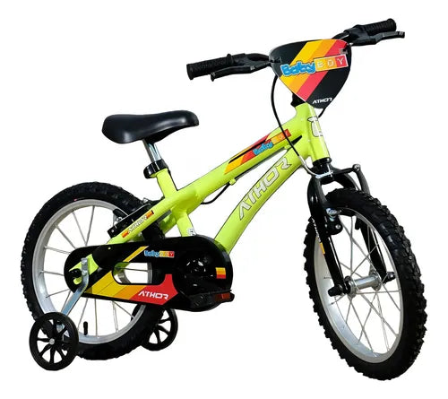 Bicicleta infantil infantil Athor Baby Boy 2023 R16 - amarelo neon