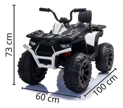 Mini Quadriciclo Elétrico Moto Infantil Bateria 12V Luz Som Controle Bivolt Brinqway BW-209 Cor Branco