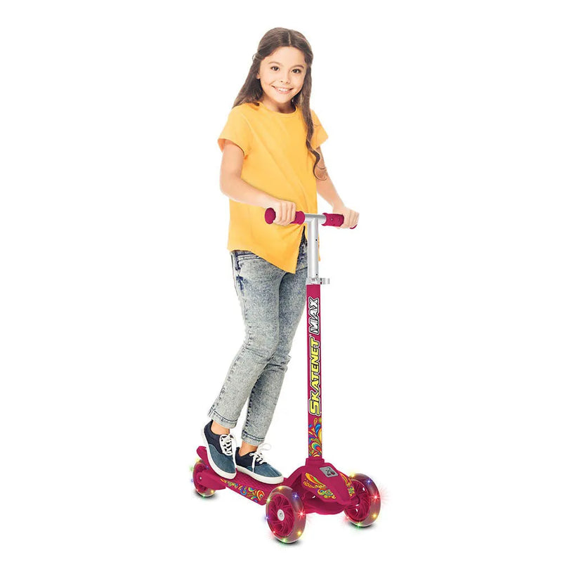 Patinete Skatenet - Max Pink - LED - Bandeirante