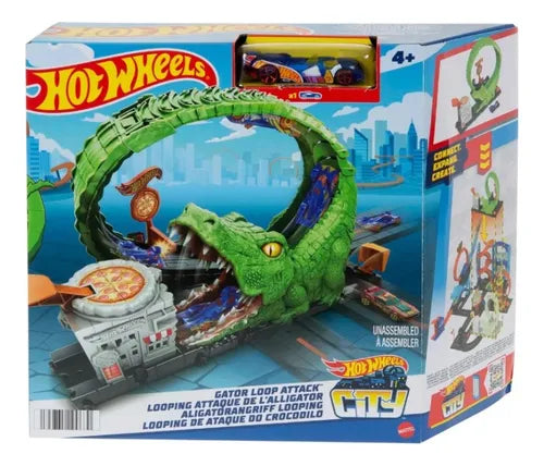 Hot Wheels Pista City Ataque Do Crocodilo Hkx39 - Mattel