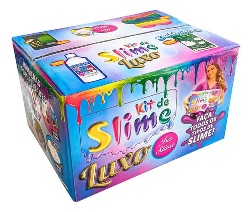 Kit Para Fazer Slime Premium Isa Slime Cola Neon E Luz Negra