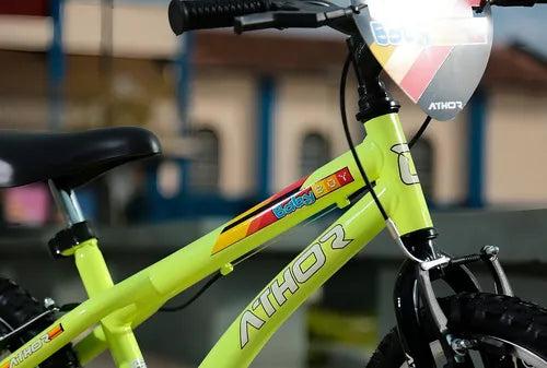 Bicicleta infantil infantil Athor Baby Boy 2023 R16 - amarelo neon
