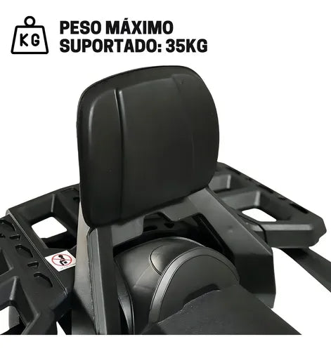 Mini Quadriciclo Elétrico Moto Infantil Bateria 12V Luz Som Controle Bivolt Brinqway BW-209 Cor Branco