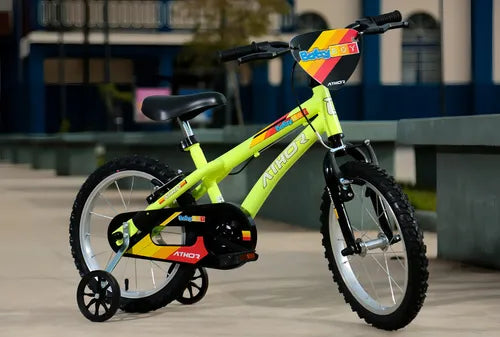Bicicleta infantil infantil Athor Baby Boy 2023 R16 - amarelo neon