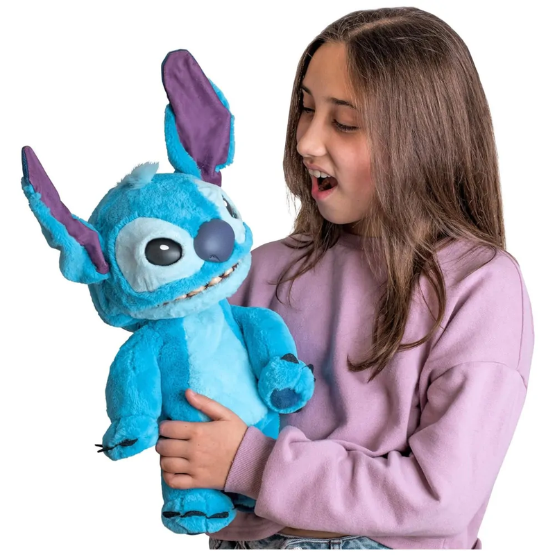 Pelúcia Interativa do Stitch - Sons, Ações e Sensor de Toque no Nariz