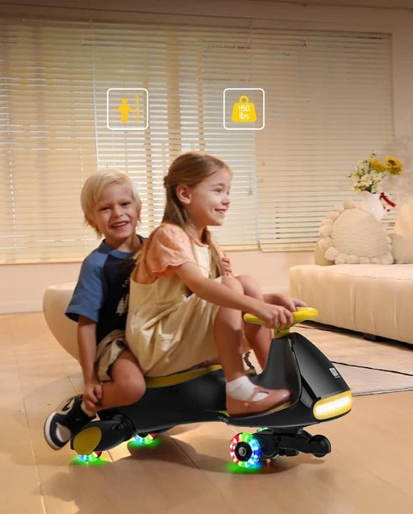 BabyCar Mini – Carro Elétrico Infantil com Pedal, Bateria e Rodas com LED